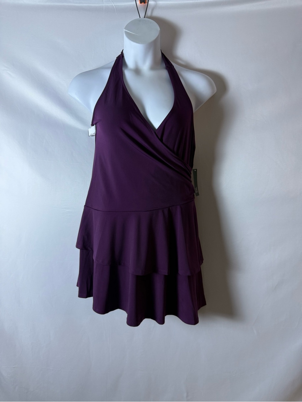 wild fable Plum Halter Wrap Tiered Camisole